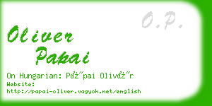 oliver papai business card